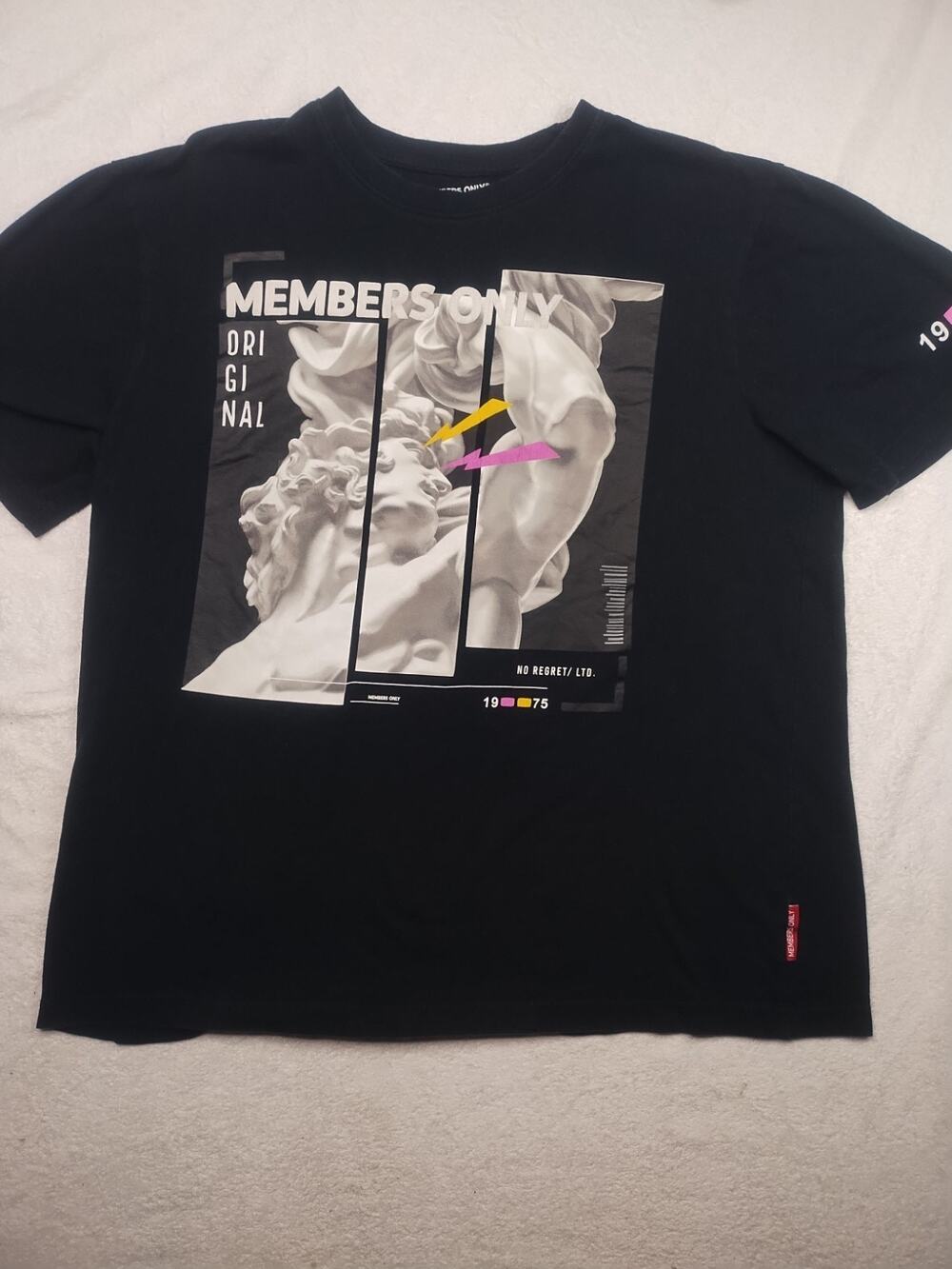 Members Only T-Shirt Mens Size 3XL Black Short Sleeve For Your Eyes Original